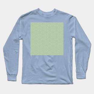 GreenTile pattern with circles and stars Long Sleeve T-Shirt